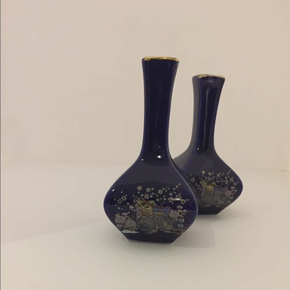 2 New blue cobalt vases